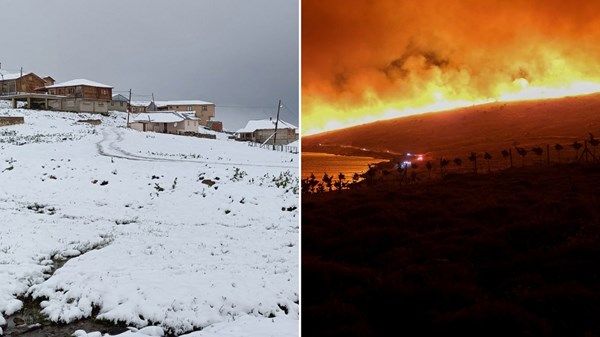 تركيا تواجه حرائق في الغرب وثلوجاً في الشرق