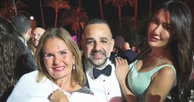 يسرا ولبلبة وتامر حسنى وإيمى سمير غانم والرداد فى حفل زفاف حفيد عادل إمام