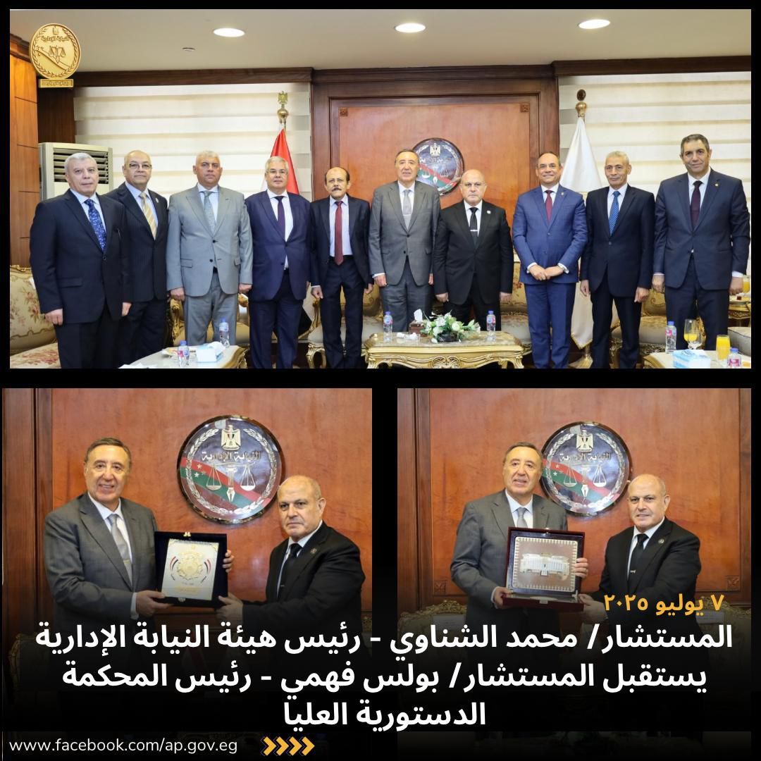 رئيس المحكمة الدستورية العليا يهنئ رئيس هيئة النيابة الإدارية بتوليه المنصب