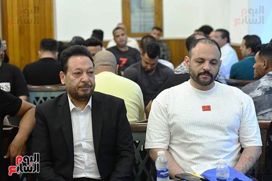 سعد الصغير وعمر كمال ومصطفى حجاج فى عزاء أحمد عامر.. صور