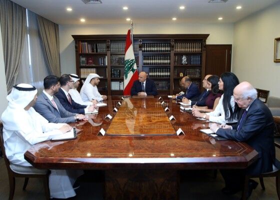 شركة اماراتية نقلت للرئيس عون رغبتها في المساهمة بتنفيذ مشاريع حيوية في لبنان منها الكهرباء والقطاع المصرفي