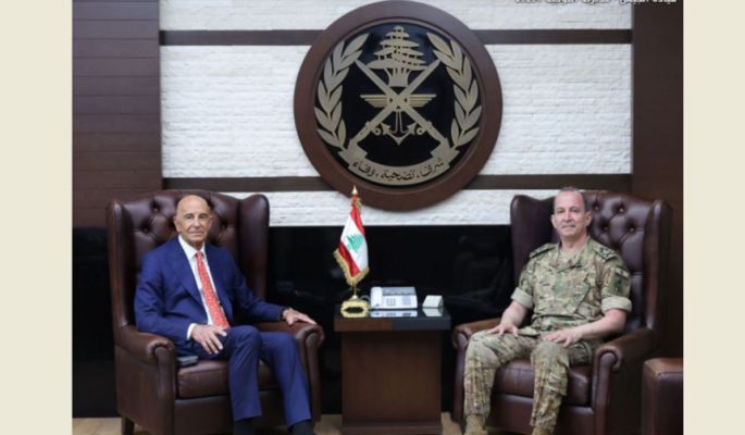 قائد الجيش استقبل برّاك وبحث معه الأوضاع العامة في لبنان والمنطقة