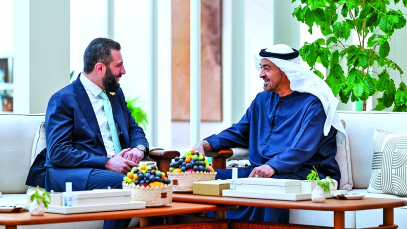الامارات | رئيس الدولة: الإمارات تدعم كل ما يسهم في تحقيق تطلعات سورية نحو التنمية والاستقرار