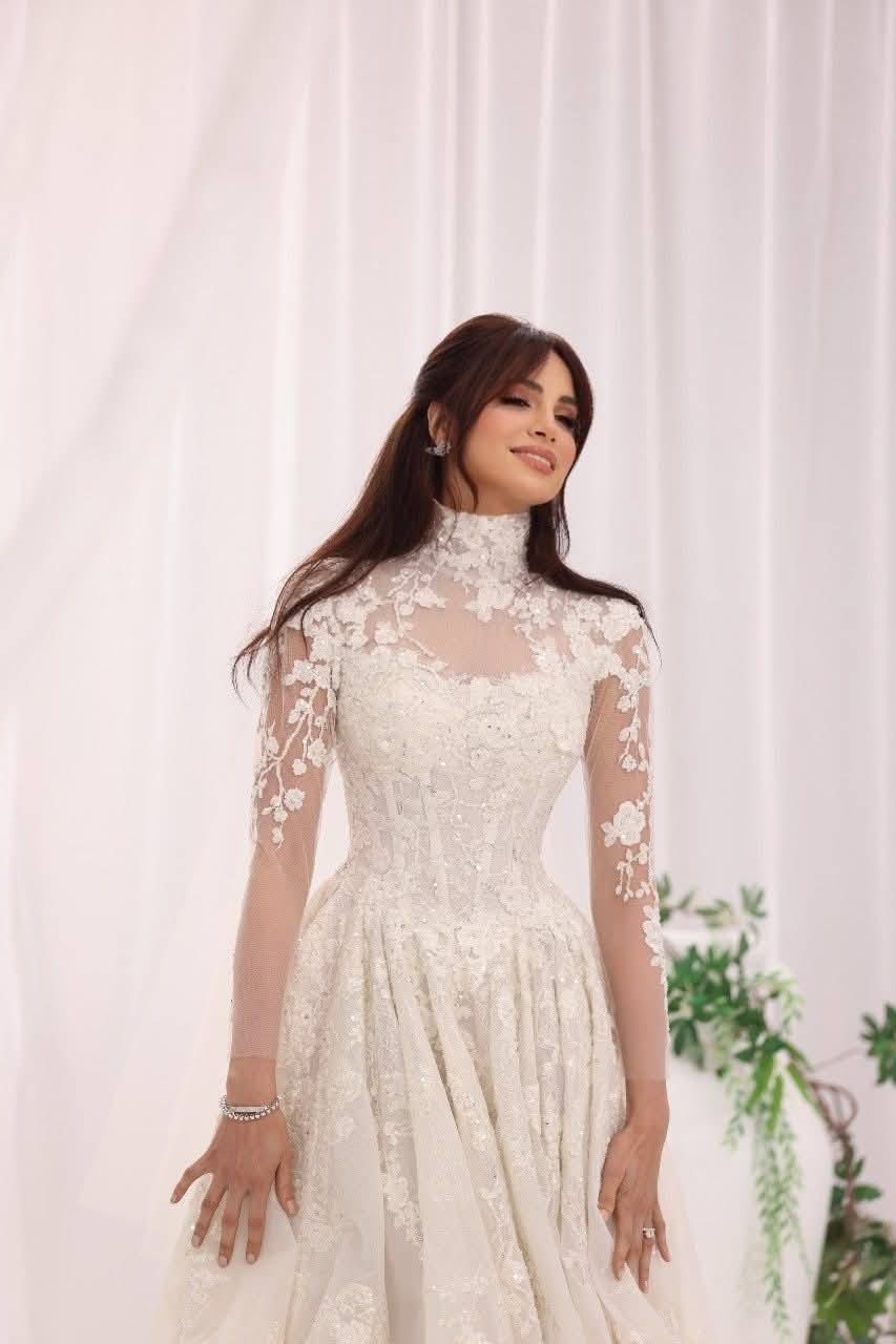 اَمال ماهر تتصدر الترند بعد ظهورها بفستان زفاف