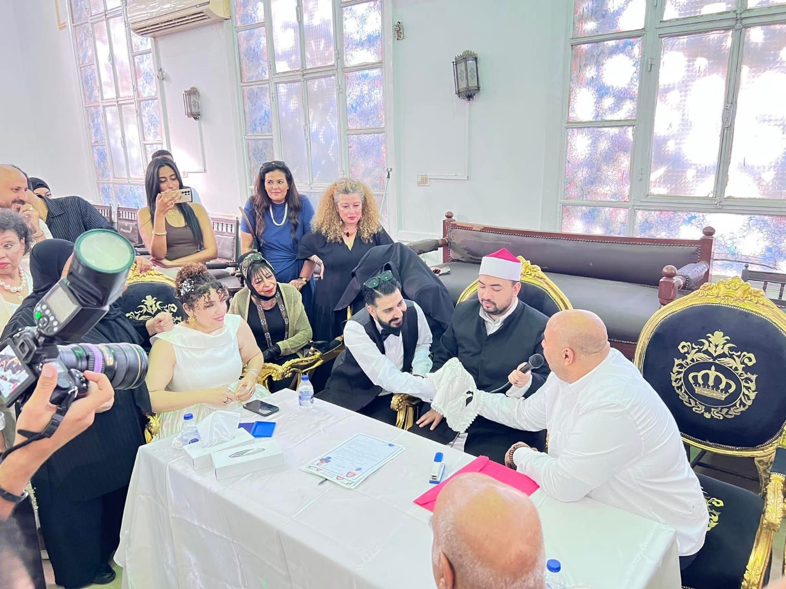 عقد قران المخرج مراد مصطفى والمنتجة سوسن يوسف.. صور