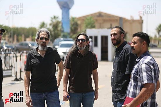 أشرف زكى وريهام حجاج والسعدنى فى جنازة المخرج سامح عبد العزيز