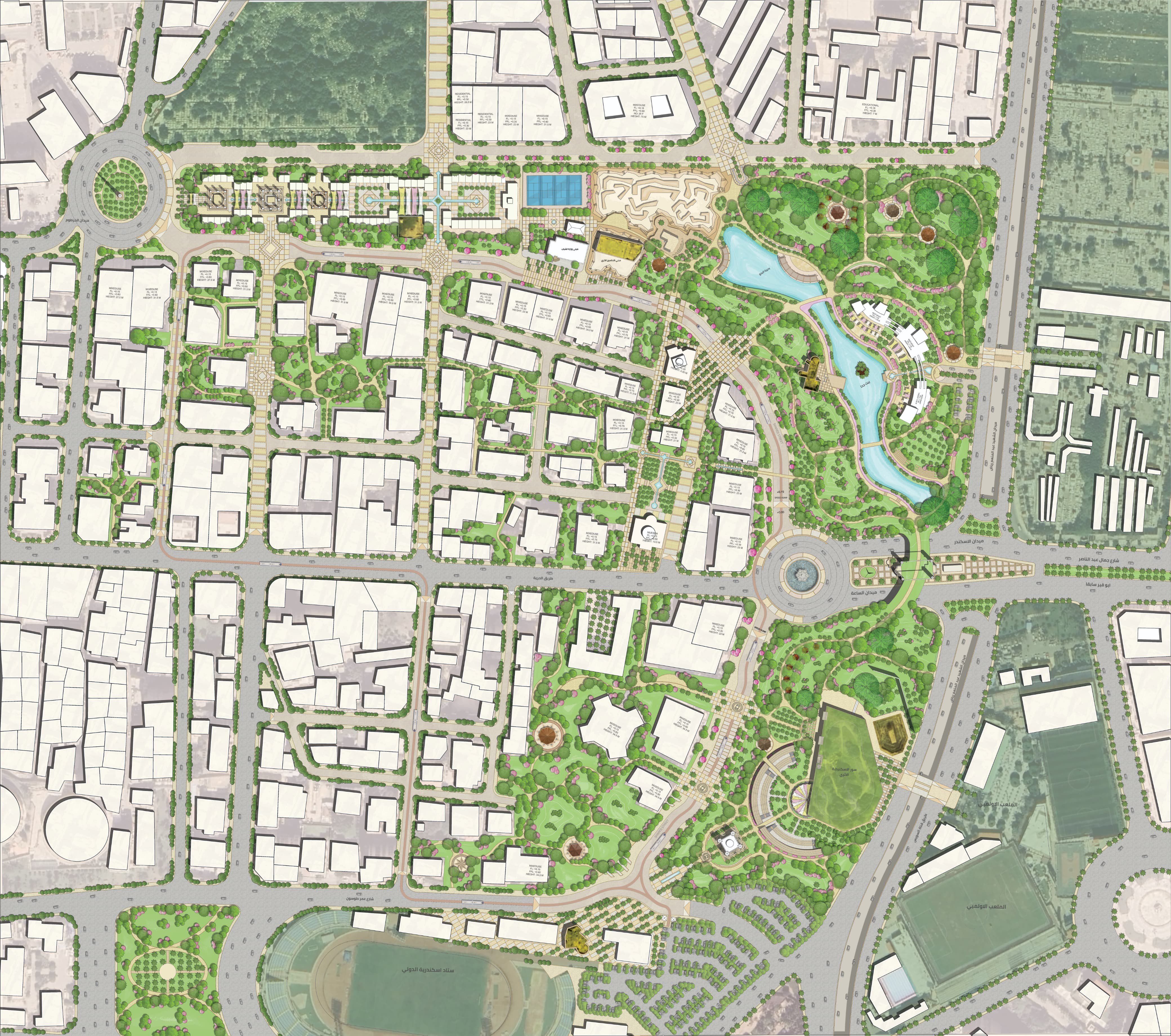 مشروع تخرج لإعادة إحياء حديقة الشلالات ومحيطها بالإسكندرية.. اعرف التفاصيل