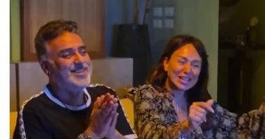 خفة دم تامر حبيب مع إنجي علي على أغنية "خطفونى" لـ عمرو دياب