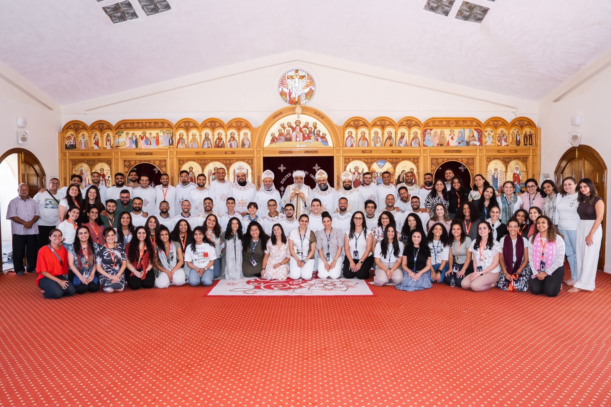 البابا تواضروس الثاني يصلي قداس عيد الرسل مع شباب أسبوع الخدمة العالمي