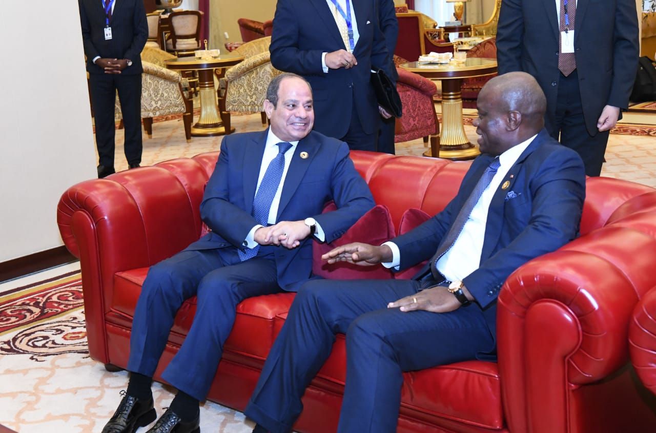 الرئيس السيسى يلتقى رئيسى موريتانيا والجابون و"المنفى" ورائد منطقة التجارة الحرة القارية الأفريقية