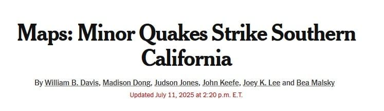 رعب فى كاليفورنيا بعد تسجيل 40 هزة أرضية متتالية ومخاوف من حدوث زلزال كبير