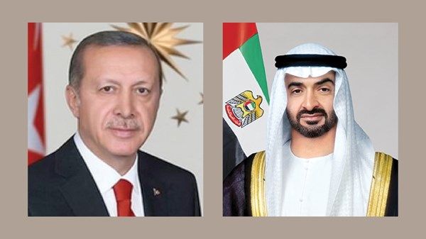 رئيس الدولة والرئيس التركي يبحثان علاقات التعاون والتطورات الإقليمية