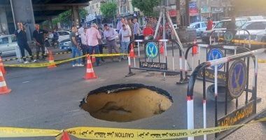 محافظ القاهرة يتابع إصلاح هبوط أرضي بحى مصر الجديدة