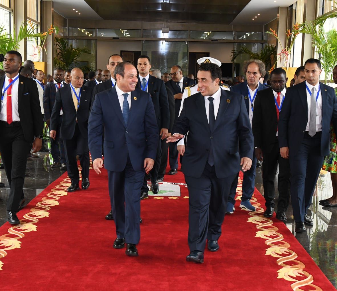 الرئيس السيسى يلتقى رئيسى موريتانيا والجابون و"المنفى" ورائد منطقة التجارة الحرة القارية الأفريقية