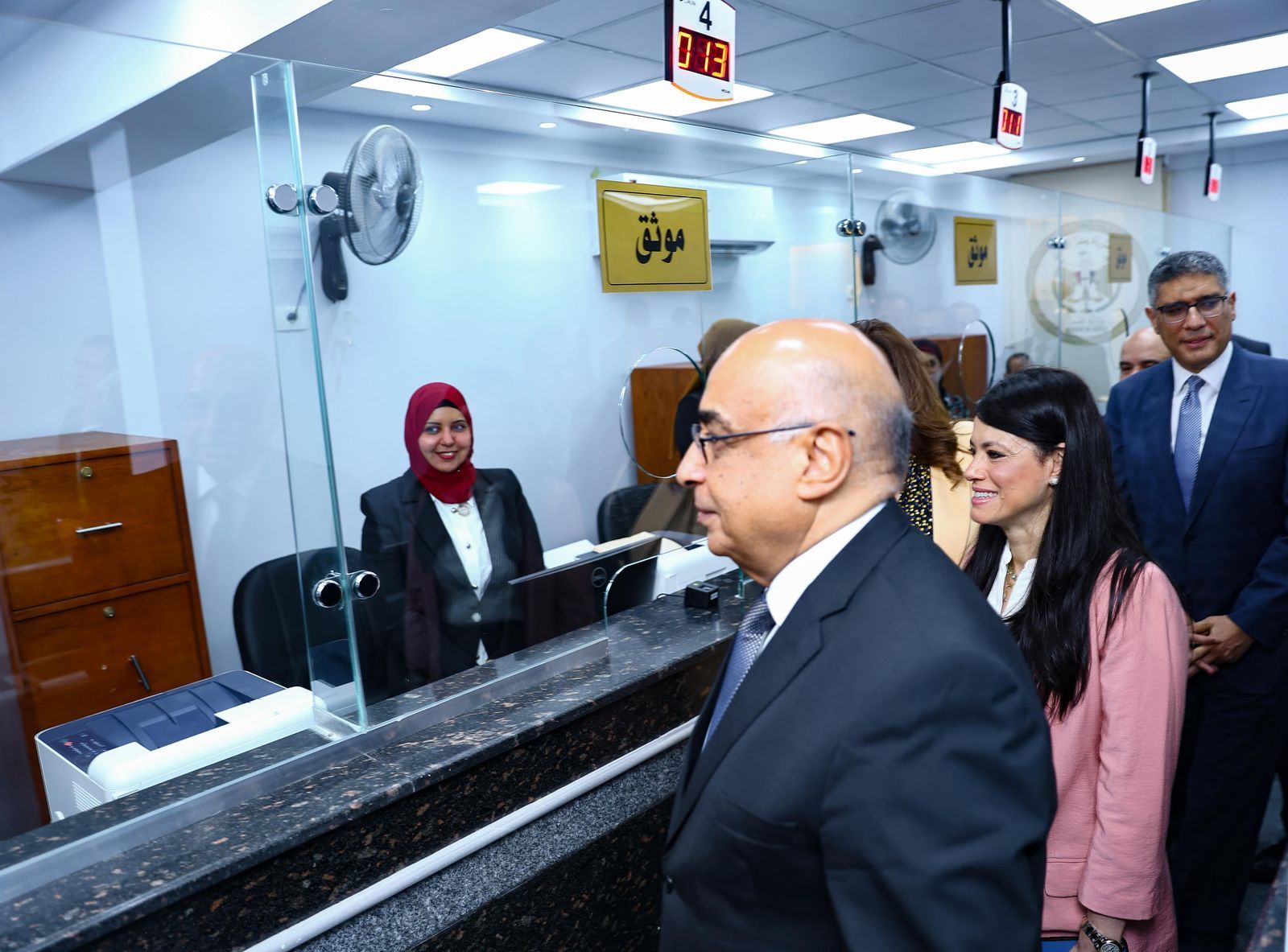 وزراء العدل والتخطيط والتنمية المحلية يفتتحون فرع توثيق محكمة جنوب الجيزة