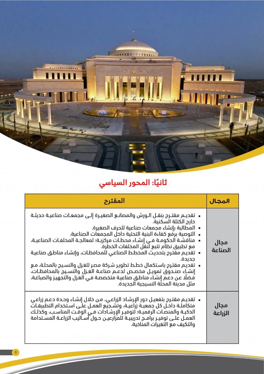 نص البرنامج الانتخابي لحزب "الشعب الجمهوري" تحت عنوان "الحلم مشوار"