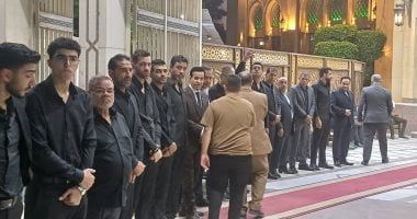 بدء عزاء محمد عواد بمسجد الحامدية الشاذلية وحلمى عبد الباقى أول الحضور