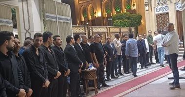 وفد من نقابة الموسيقيين برئاسة مصطفى كامل فى عزاء محمد عواد