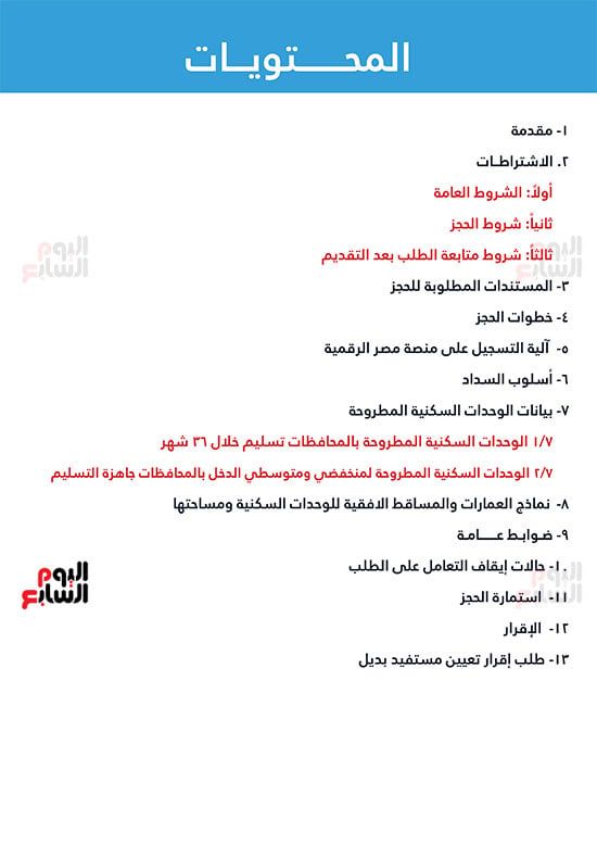 ننشر كراسة شروط سكن لكل المصريين 7 للوحدات الجاهزة للتسليم الفورى