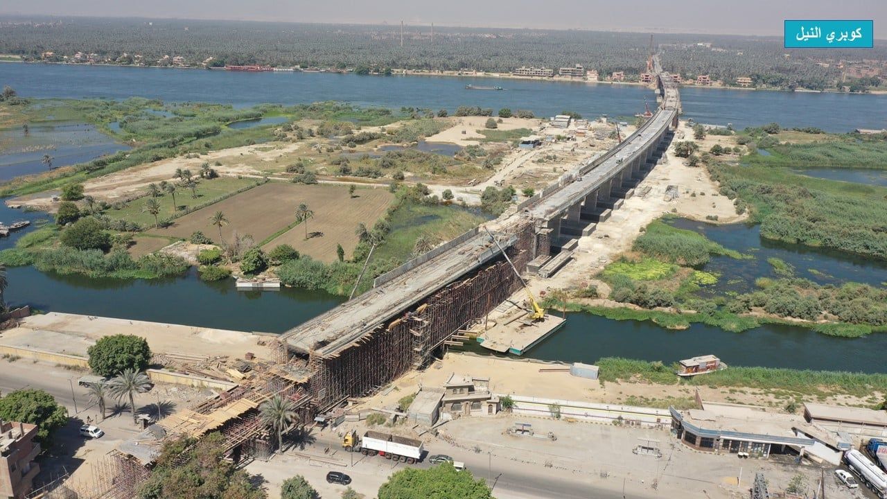 شاهد أهم الكبارى بمسار الخط الأول للقطار السريع.. صور