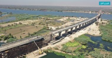 شاهد أهم الكبارى بمسار الخط الأول للقطار السريع.. صور