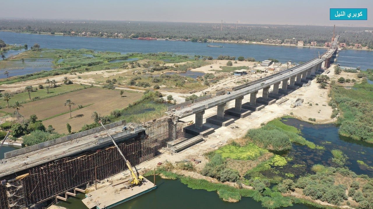 شاهد أهم الكبارى بمسار الخط الأول للقطار السريع.. صور