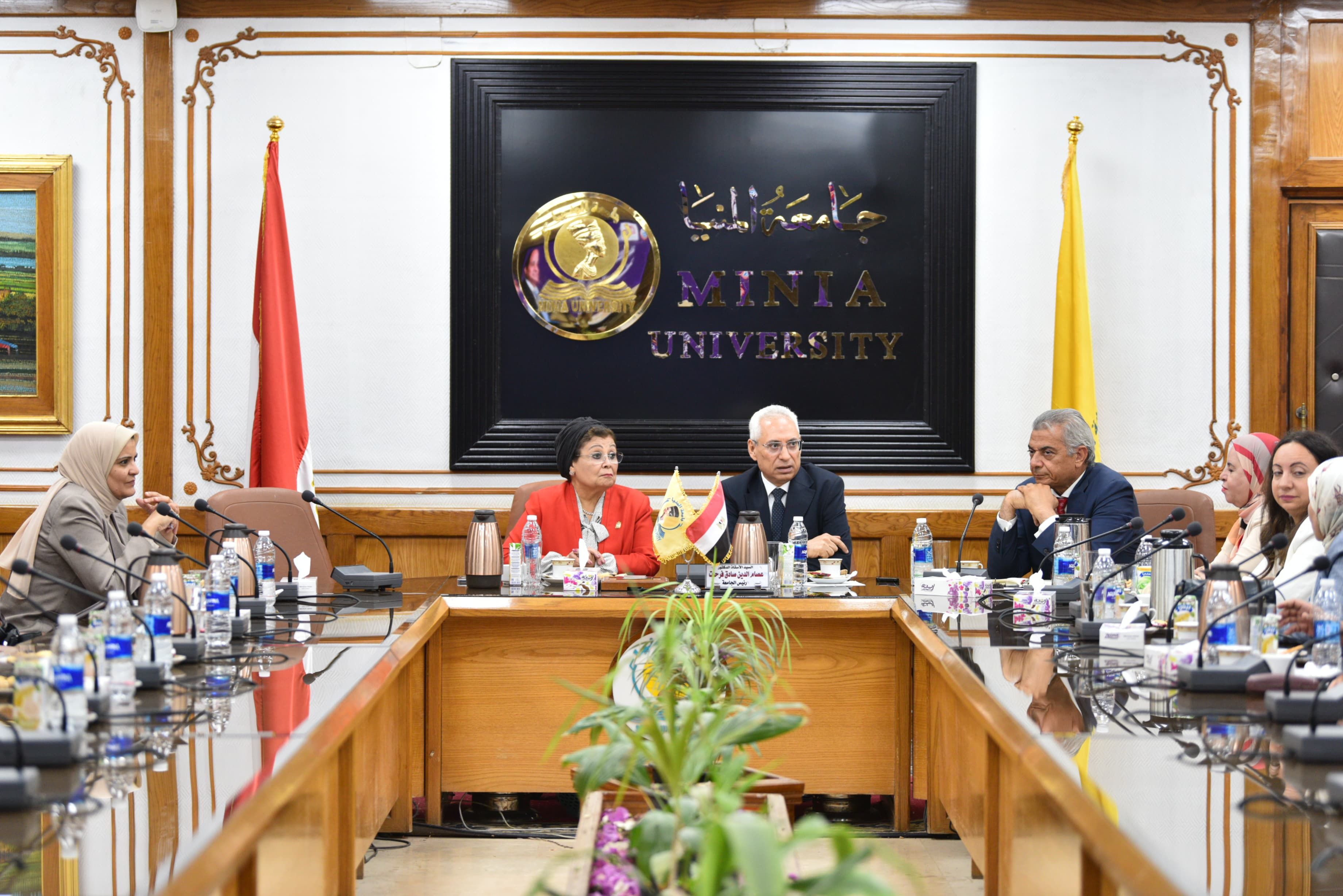 نائب وزير الصحة تبحث مع رئيس جامعة المنيا خفض معدلات الولادة القيصرية