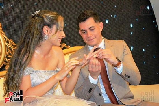 الضابط نور امتياز أحد أبطال إطفاء حريق سنترال رمسيس يحتفل بخطوبته (صور)