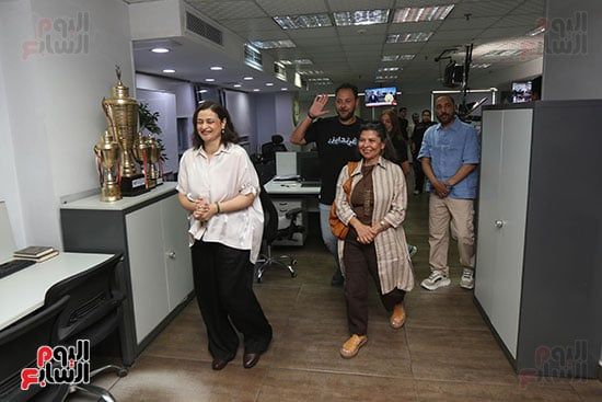 صناع عمل مسلسل فات الميعاد فى جولة باليوم السابع قبل ندوة تكريمهم.. صور