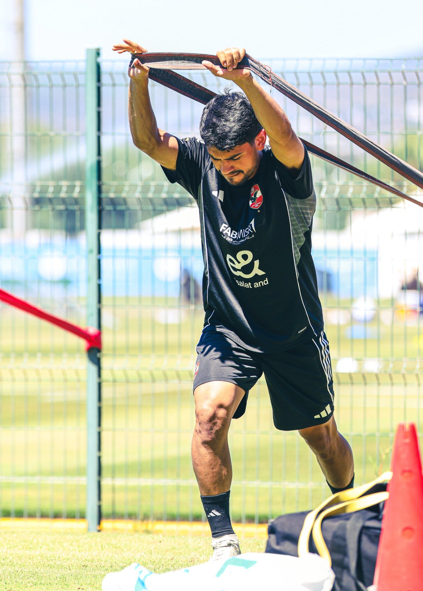 الأهلي يخوض مرانه فى ثاني أيام معسكر تونس.. صور