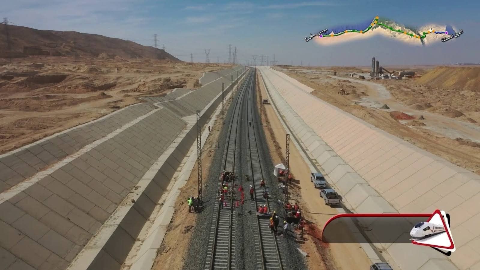 ‎شاهد أعمال تركيب القضبان بمشروع الخط الأول بشبكة القطار الكهربائى السريع