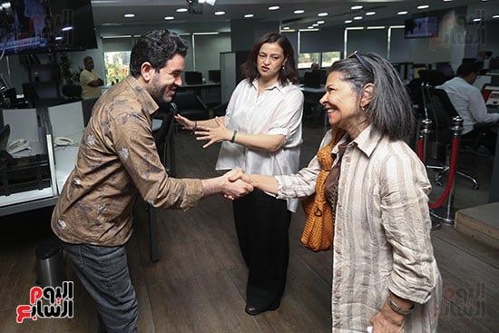 صناع عمل مسلسل فات الميعاد فى جولة باليوم السابع قبل ندوة تكريمهم.. صور