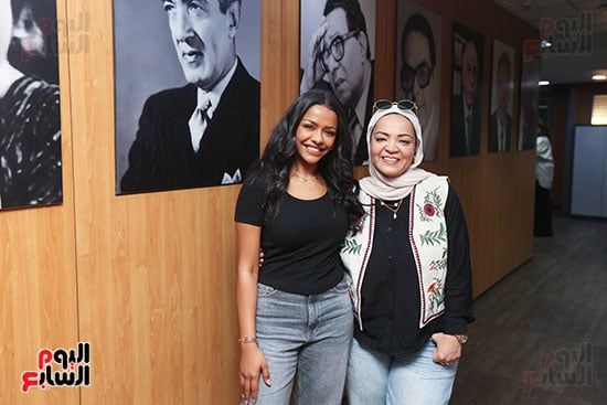 صناع عمل مسلسل فات الميعاد فى جولة باليوم السابع قبل ندوة تكريمهم.. صور