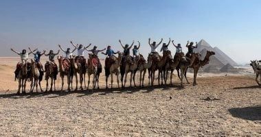 جولة سياحية للبعثة الأمريكية لناشئى الاسكواش بالأهرامات قبل انطلاق بطولة العالم