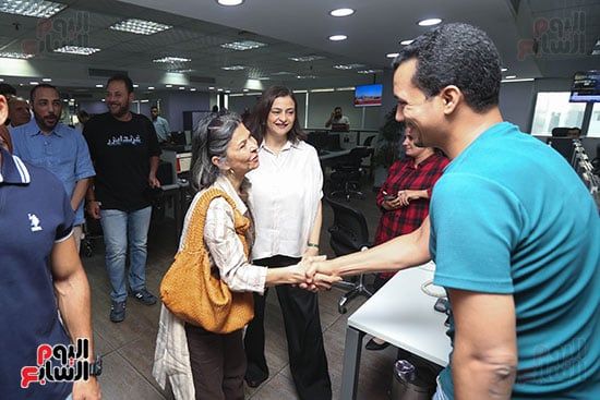 صناع عمل مسلسل فات الميعاد فى جولة باليوم السابع قبل ندوة تكريمهم.. صور