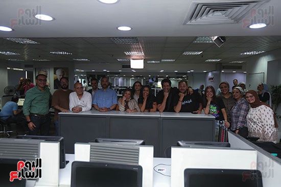 صناع عمل مسلسل فات الميعاد فى جولة باليوم السابع قبل ندوة تكريمهم.. صور