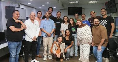 صناع عمل مسلسل فات الميعاد فى جولة باليوم السابع قبل ندوة تكريمهم.. صور