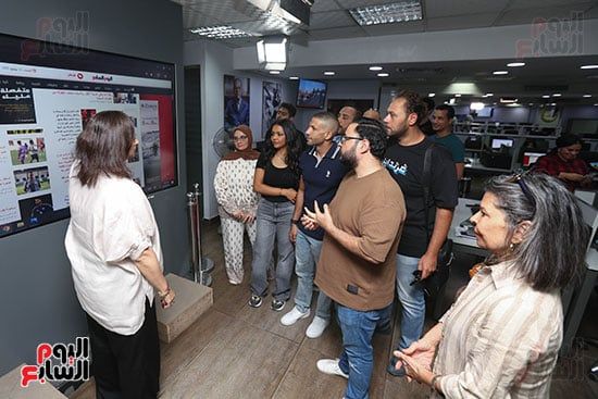 صناع مسلسل فات الميعاد فى جولة باليوم السابع قبل ندوة تكريمهم.. صور