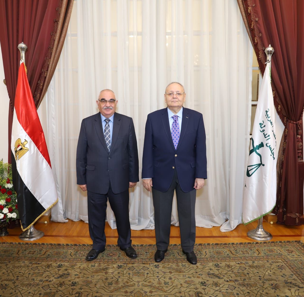 رئيس مجلس الدولة يستقبل رئيس هيئة قضايا الدولة لتقديم التهنئة
