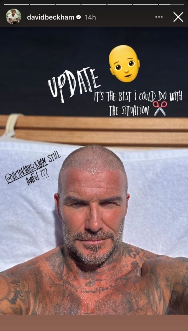 ديفيد بيكهام في موقف لا يحسد عليه.. حاول حلاقة شعره بنفسه والنتيجة؟ شاهدوا الفيديو