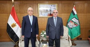 النائب العام يزور هيئة قضايا الدولة لتهنئة المستشار حسين مدكور بتوليه منصبه الجديد