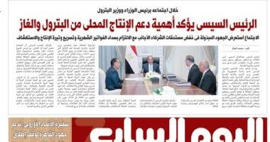 الرئيس السيسى يؤكد أهمية دعم الإنتاج المحلى من البترول والغاز.. غدا بـ"الخليج 365"