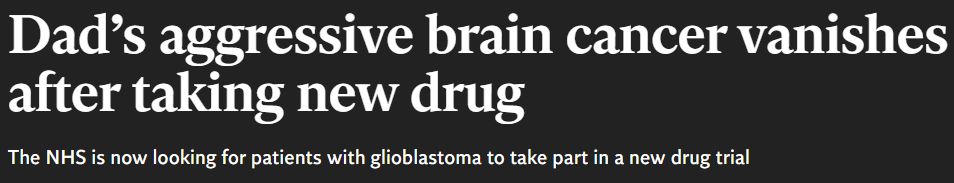 اختفاء سرطان الدماغ من أب بريطانى فى تجربة دواء جديد.. دراسة توضح