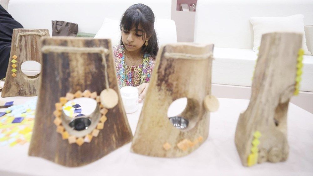 14 ركناً لمنتجات يدوية تراثية من النخيل في «ليوا للرطب»