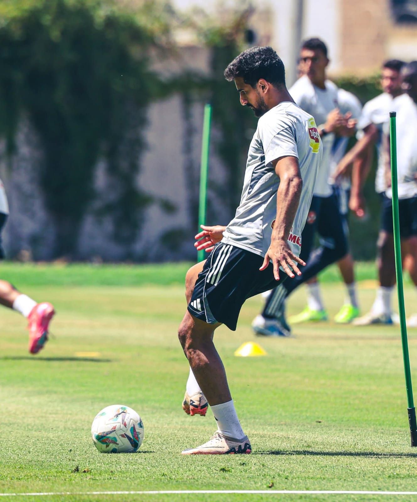 ريبيرو يركز على التدريبات البدنية في مران الأهلي الصباحي بتونس.. صور