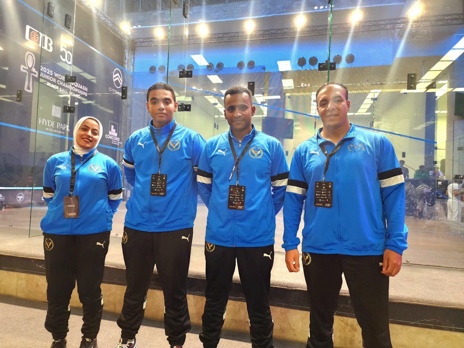 مشاركة فعالة للطب الرياضى بالشرطة في كأس العالم لناشئ الأسكواش