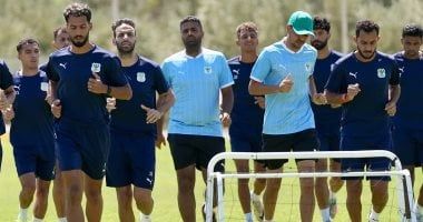 المصرى يؤدي مراناً صباحياً بمدينة سوسة بعد ودية الترجي.. صور