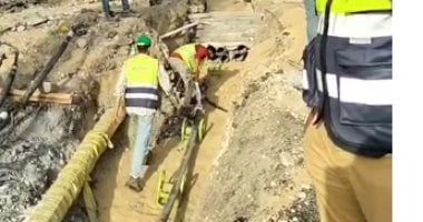كيلو و886 متر طول الكابلات الجديدة للخط الاحتياطى بمحطة محولات جزيرة الذهب.. فيديو