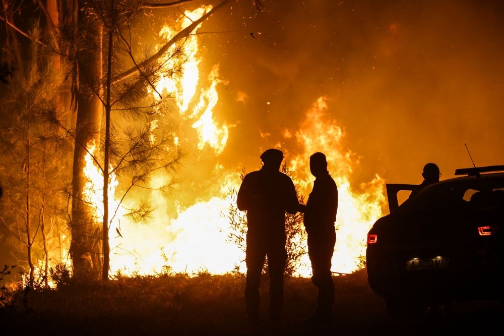 صور | وسط أحوال جوية صعبة.. البرتغال وإسبانيا تكافحان حرائق الغابات