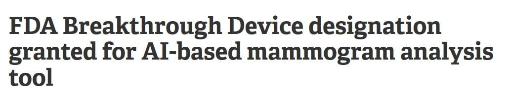 تقنية ذكاء اصطناعي يمكنها التنبؤ بالإصابة بسرطان الثدى قبل 5 سنوات
